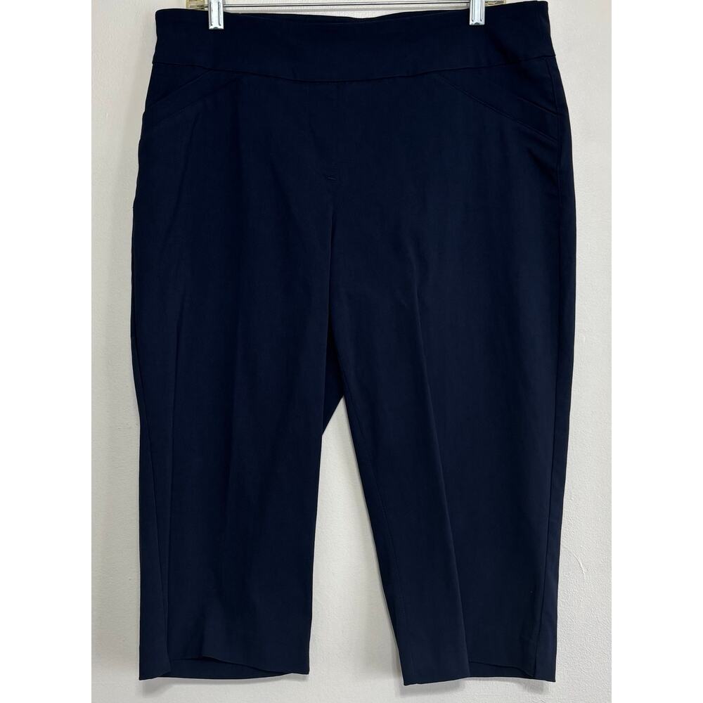 Coral Bay Blue Tummy Control Capri Pants 16P